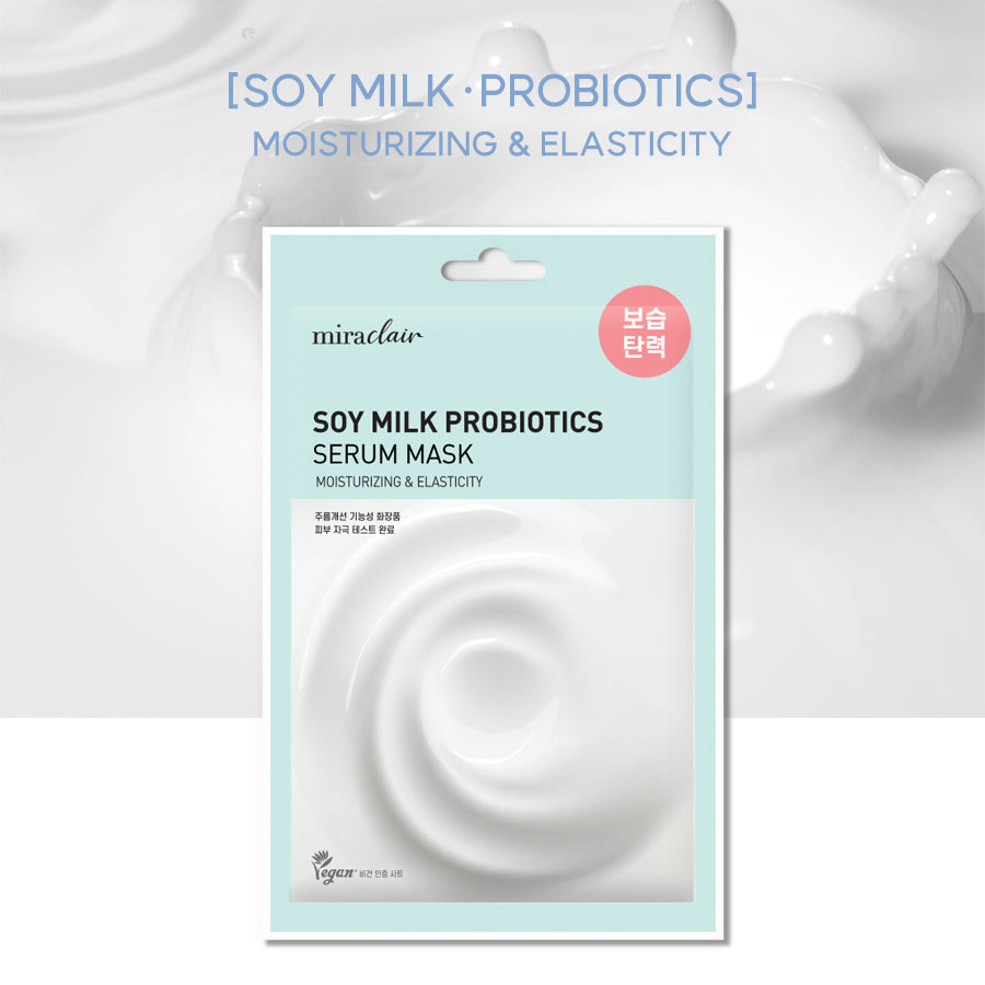Mascarilla de suero con probióticos de leche de soja