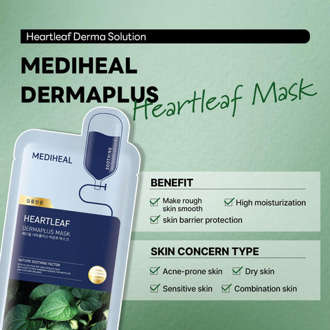 Mascarilla Dermaplus Heartleaf (10 hojas)