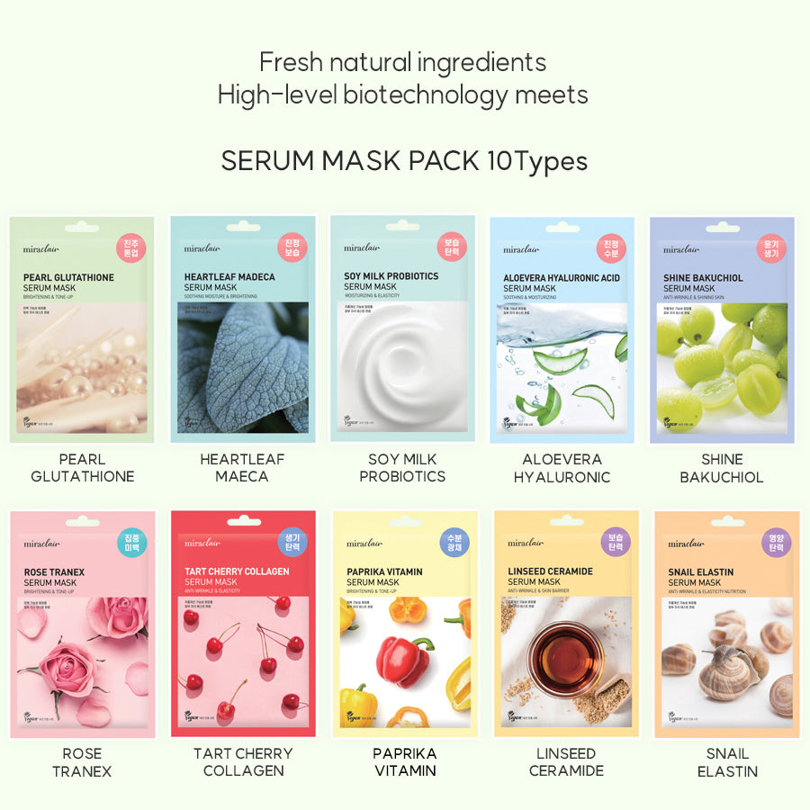 innisfree glutathione mask Black Tea Youth Enhancing Ampoule 28ml l rich fruit extracts Miraclair Pearl Glutathione Serum Mask