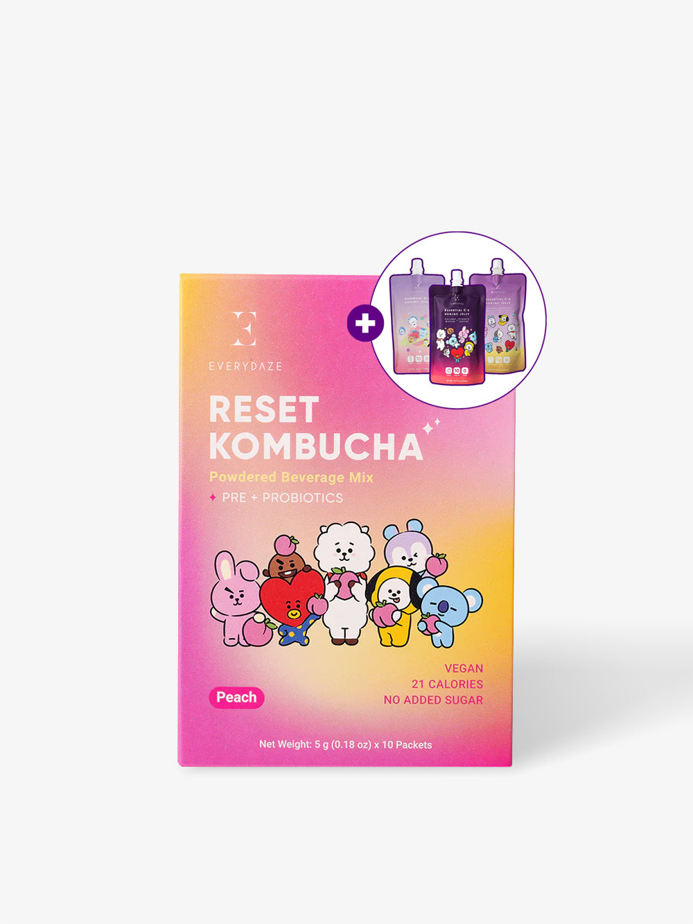EVERYDAZE x BT21 Peach Kombucha + Jelly Sampler