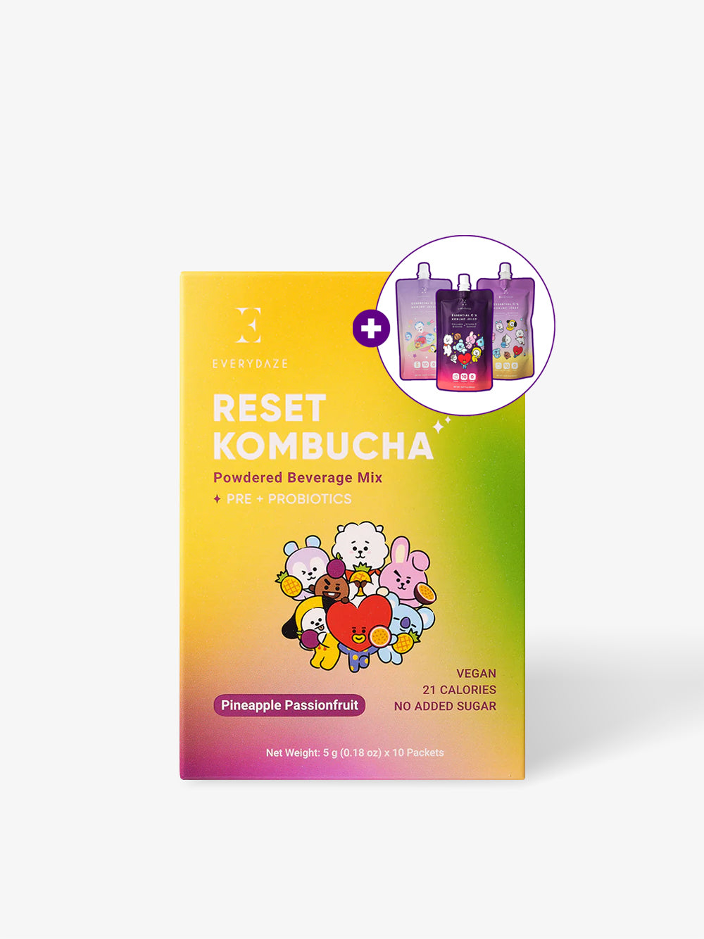 EVERYDAZE x BT21 Pineapple Passionfruit Kombucha + Jelly Sampler