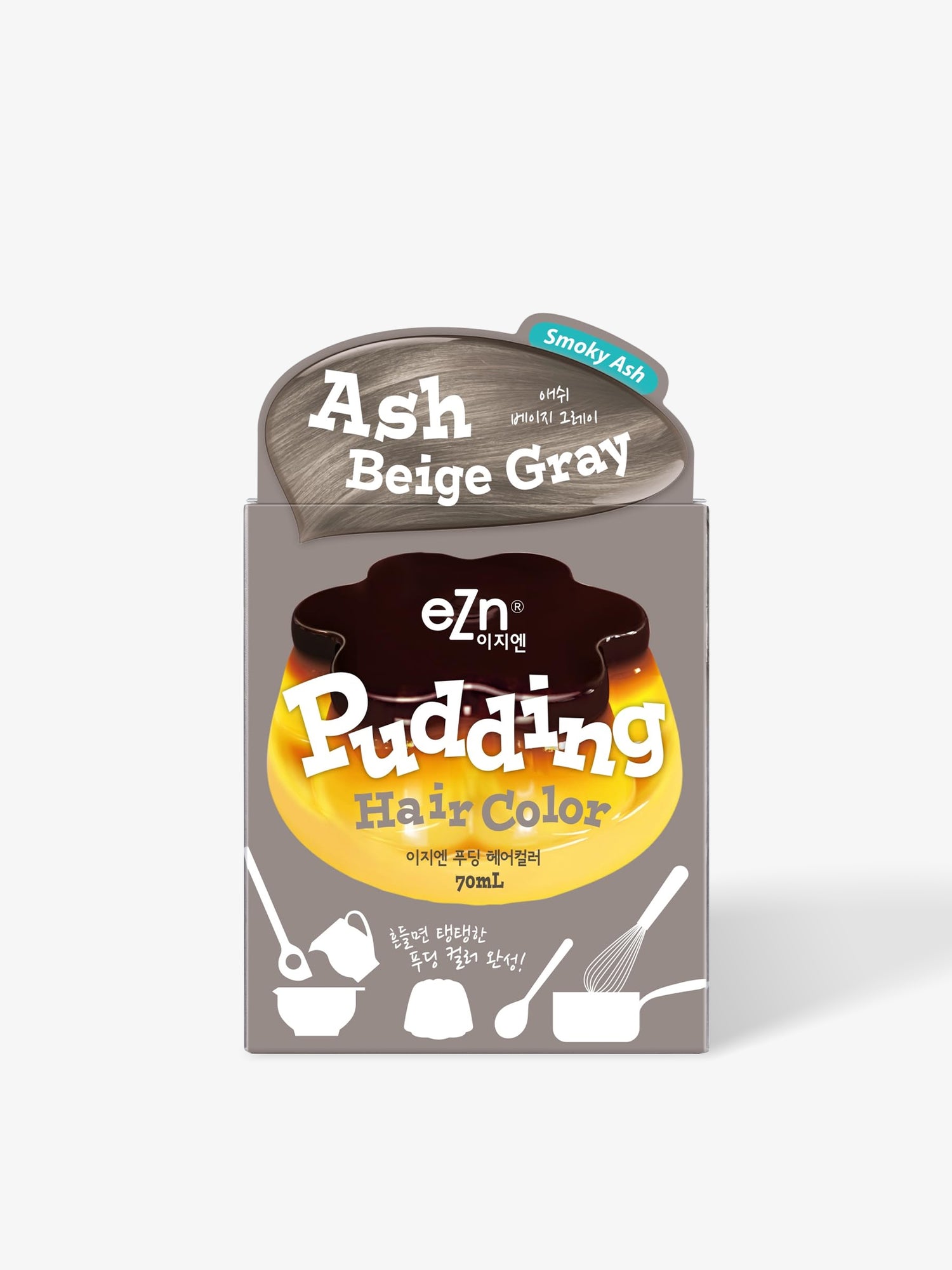 Tinte para el cabello gris beige ceniza pudín 140 ml