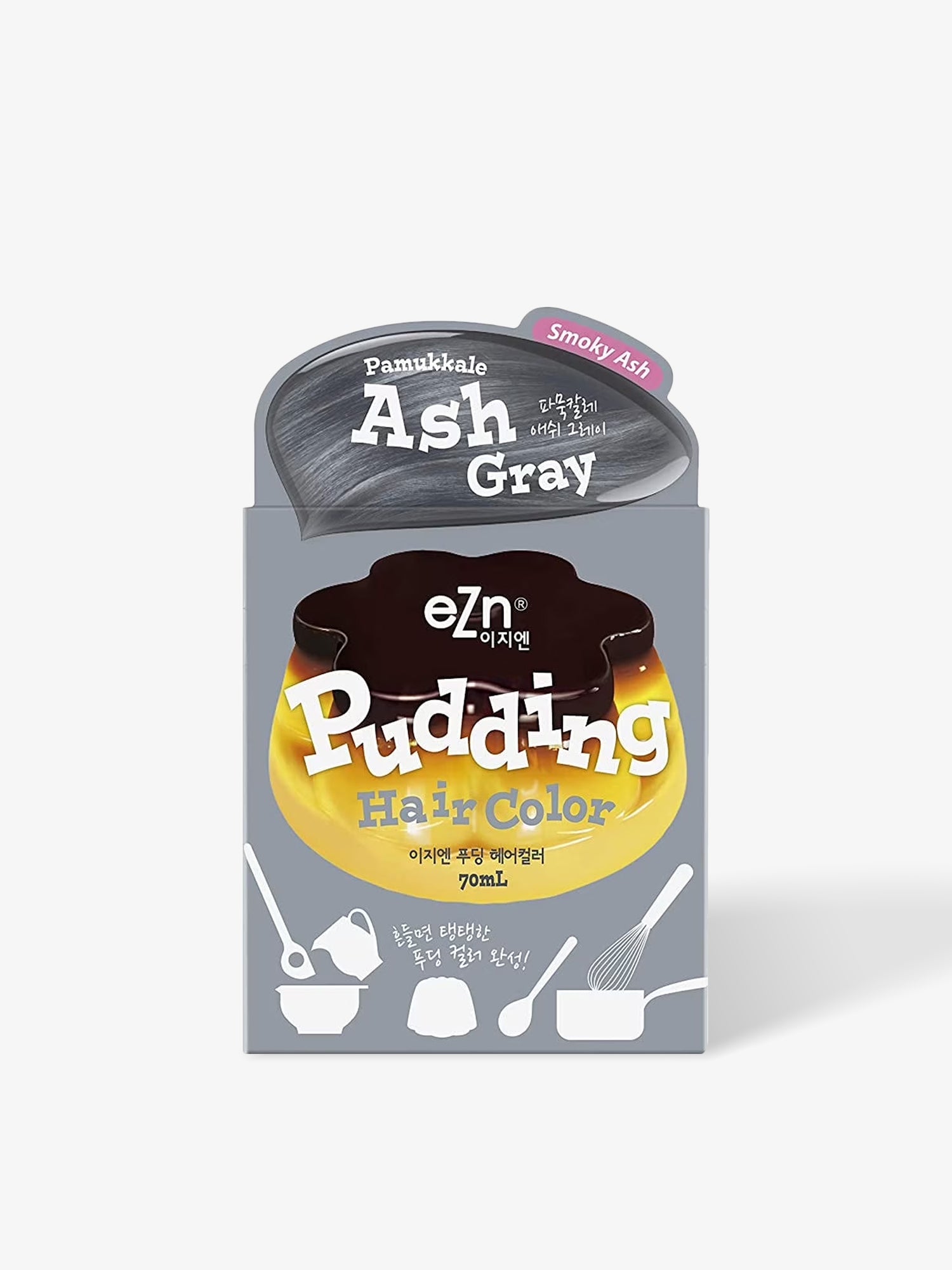 Tinte para el cabello Pamukkale gris ceniza pudín 140 ml