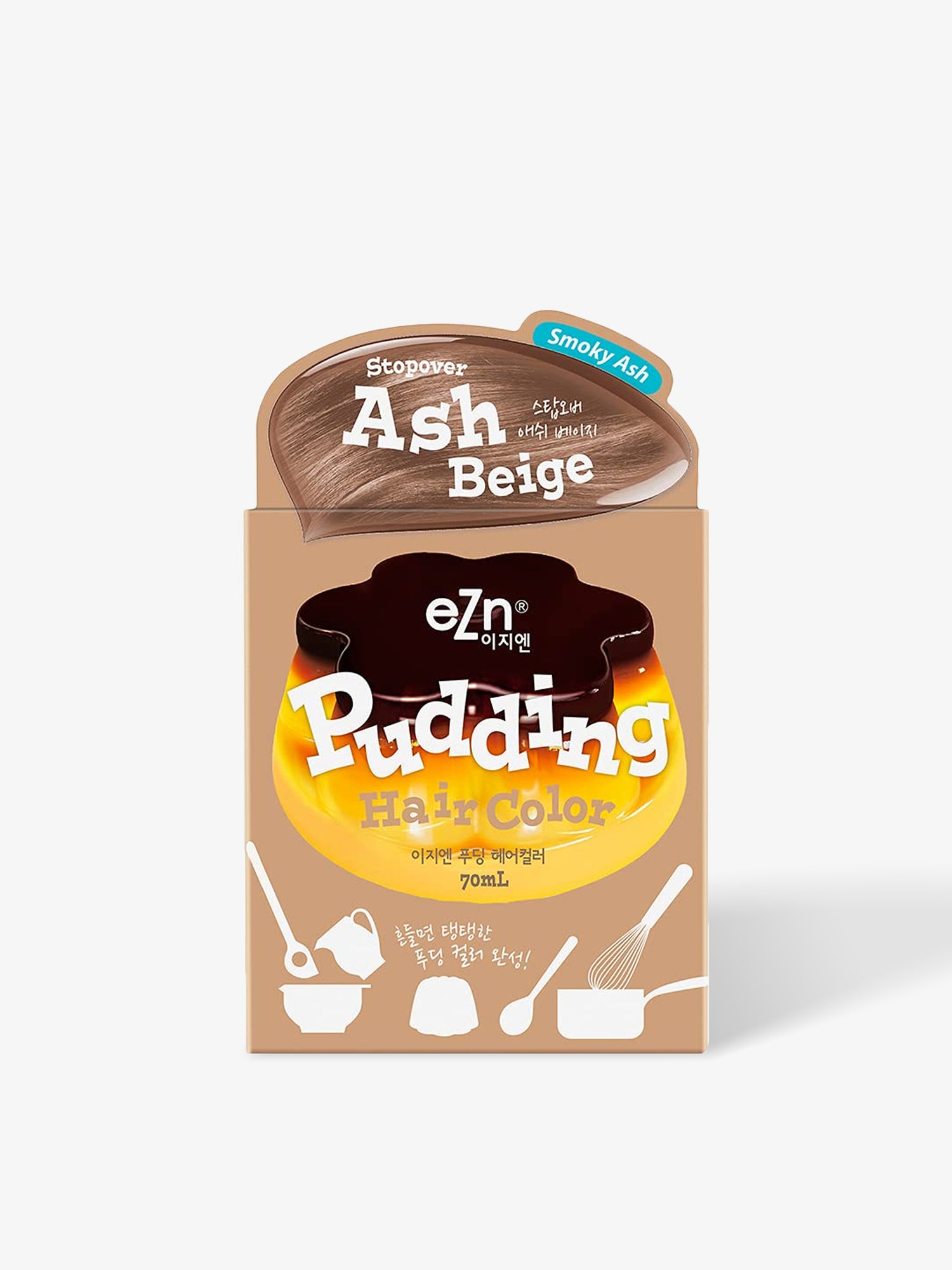 Tinte para el cabello color beige ceniza pudín Stopover 140 ml