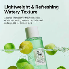 Tónico refrescante Green Plum: AHA + BHA 150 ml