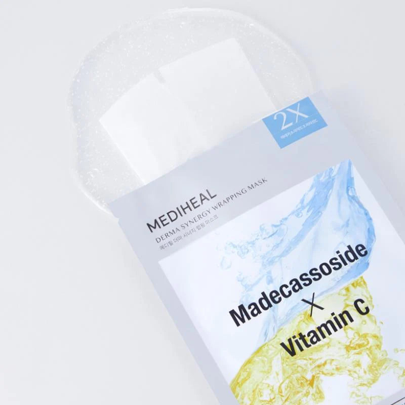 Mascarilla envolvente Derma Synergy para el cuidado tonificante con vitamina C y madecassoside X