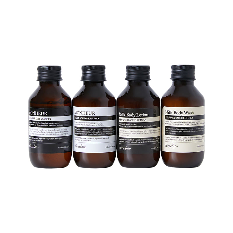 Kit de viaje corporal Monheur &amp; Milk de 100 ml cada uno