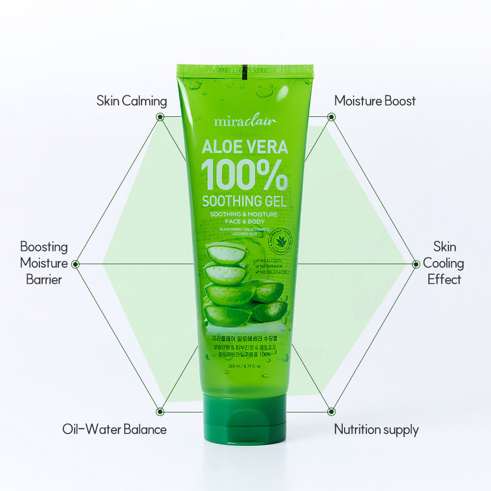 Miraclair Aloe Vera 100% Soothing Gel 260ml – Twenties Beauty