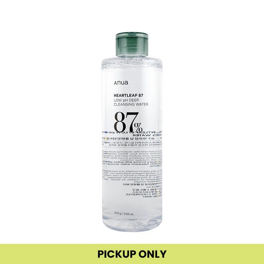 Agua de limpieza profunda Heartleaf 87 de pH bajo 500 g 800