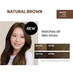 Natural Brown Keratin Hair Color 120g